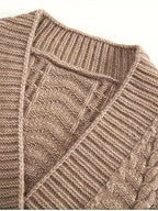 Winifred | Women’s Button Up Long Cable Knit Cardigan