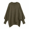 Maren | Women’s Asymmetrical Oversized Crew Neck Sweater