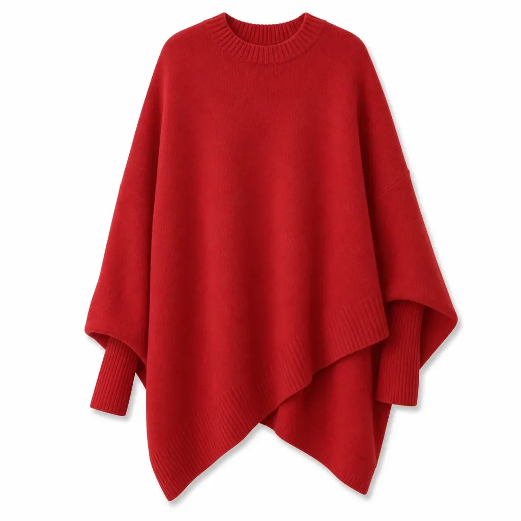 Maren | Women’s Asymmetrical Oversized Crew Neck Sweater