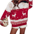 Tessa | Women’s Christmas Reindeer Turtleneck Sweater