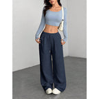 Marisette | Women's Wide-Leg Corduroy Trousers with Drawstring