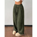 Marisette | Women's Wide-Leg Corduroy Trousers with Drawstring