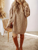 Beatrix | Women's Oversized Cable Knit Sweater Dress