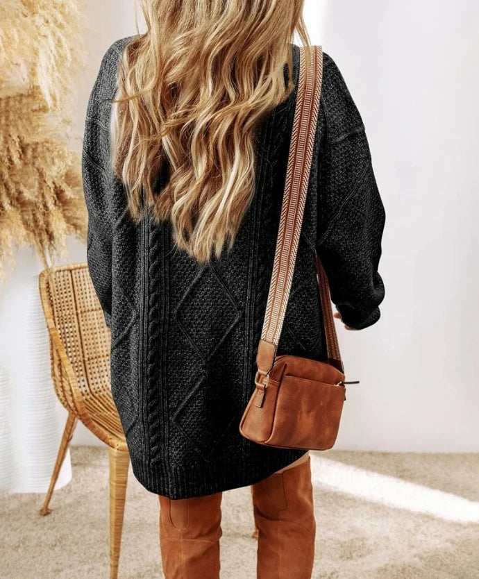 Beatrix | Women's Oversized Cable Knit Sweater Dress