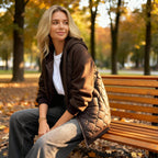 Marigold | Women's Quilted Panel Fleece Zip Hoodie Jacket
