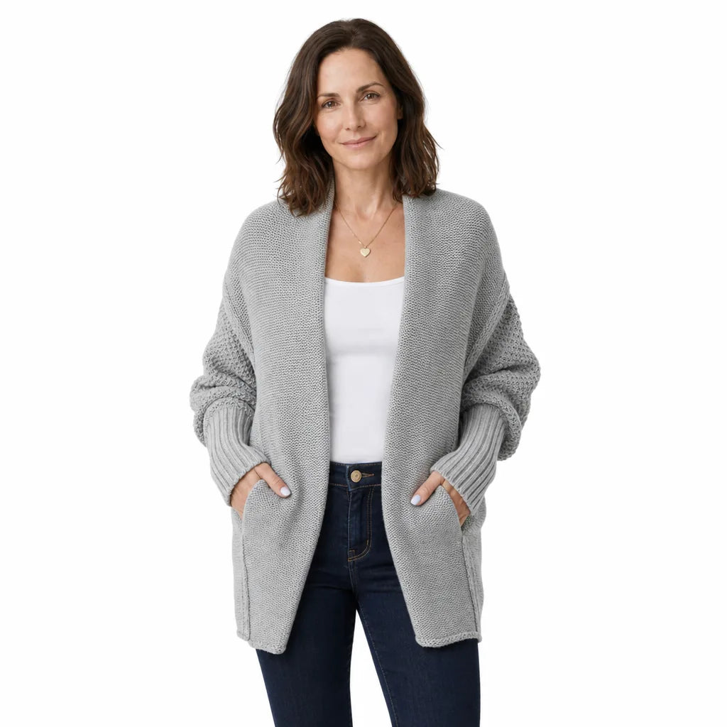 Hester | Women’s Knit Shawl Collar Oversized Cardigan