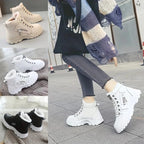 Olwen | Women's Sherpa Lined Lace Up Winter Ankle Boots with Platform Sole