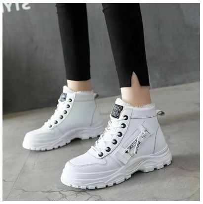 Olwen | Women's Sherpa Lined Lace Up Winter Ankle Boots with Platform Sole