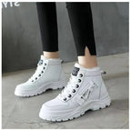 Olwen | Women's Sherpa Lined Lace Up Winter Ankle Boots with Platform Sole