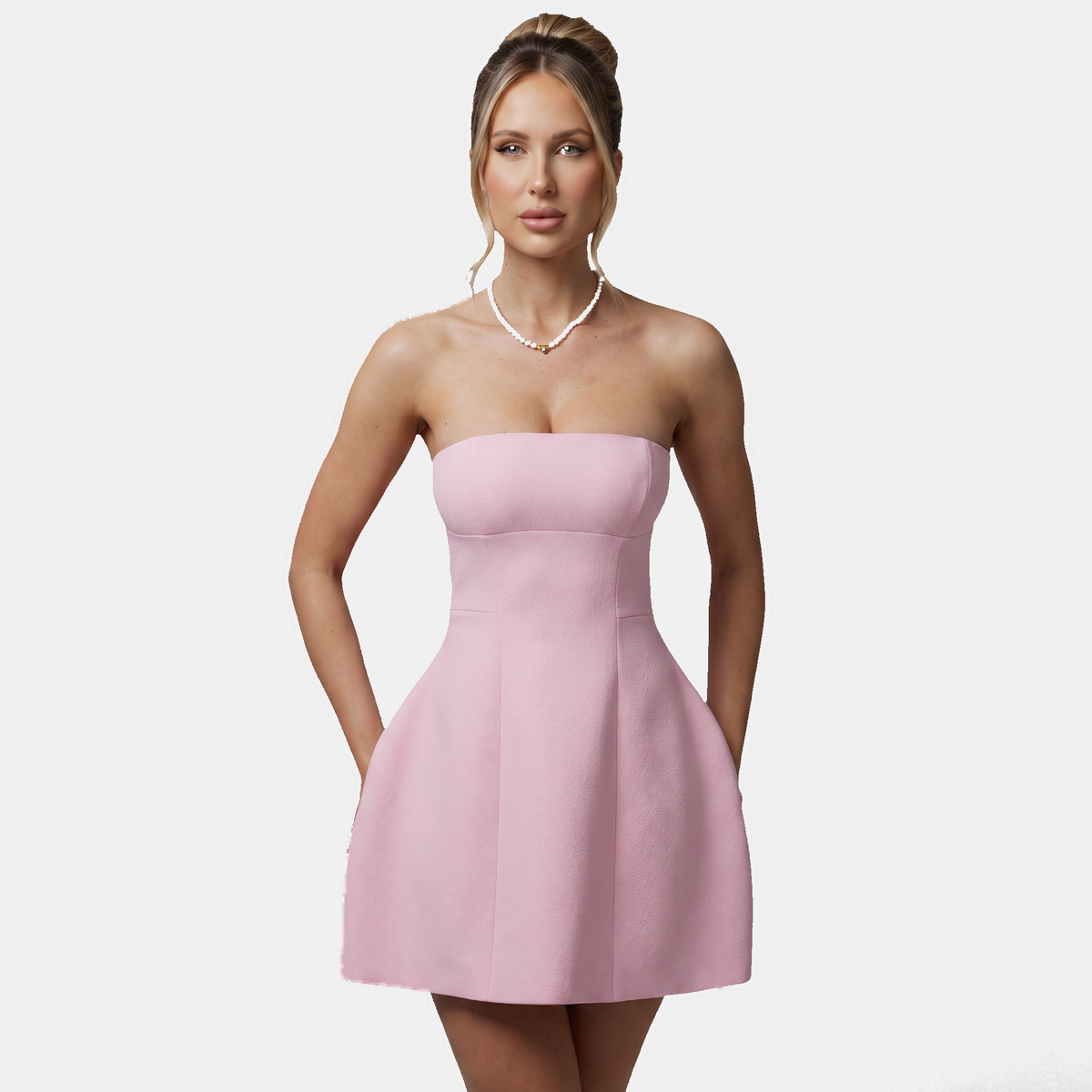 Odessa | Women's Fitted Bandeau A-Line Strapless Mini Homecoming Dress
