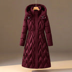 Marguerite | Women's Quilted Hooded Coat with Drawstring Waist