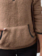 Wilhelmina | Women's Sherpa Half Zip Sweater in a Plush Fuzzy Finish