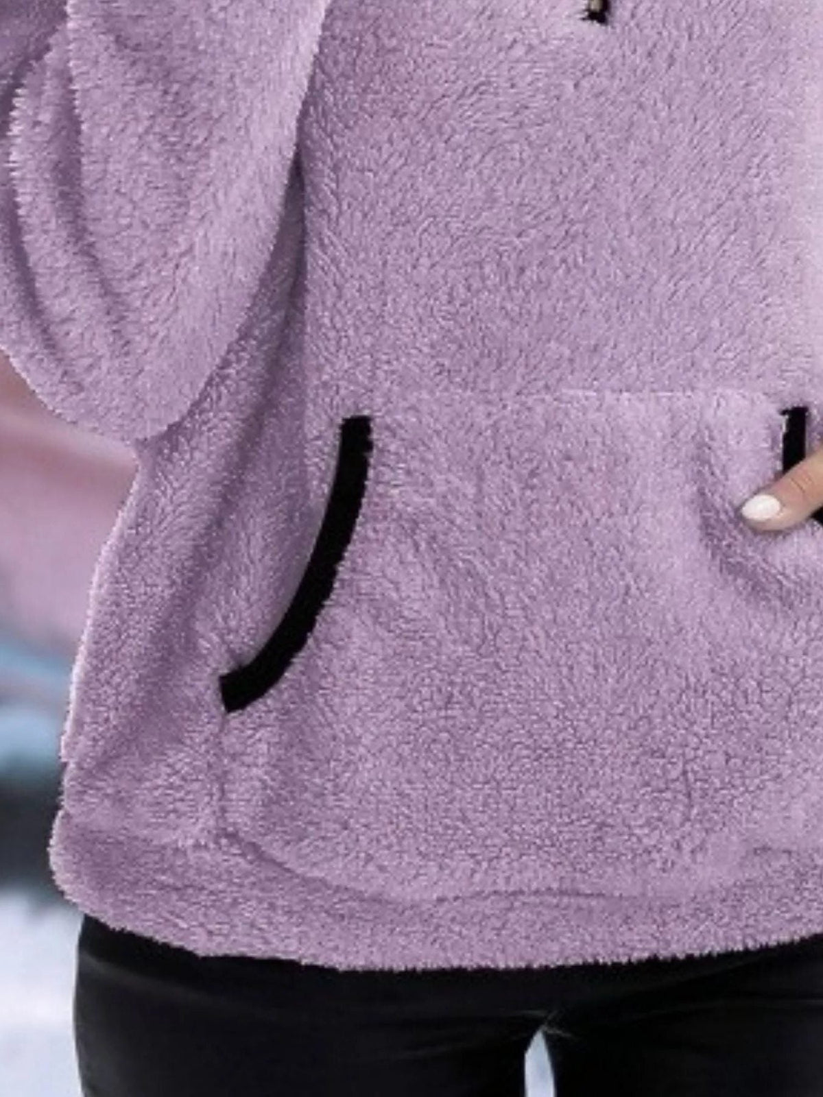 Wilhelmina | Women's Sherpa Half Zip Sweater in a Plush Fuzzy Finish
