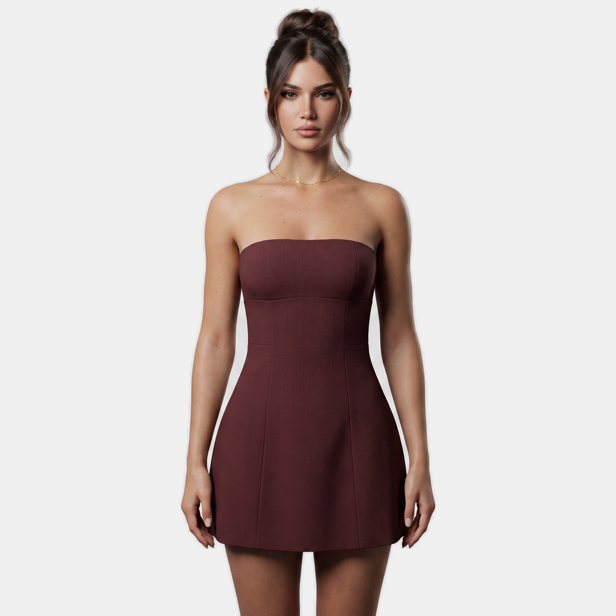 Odessa | Women's Fitted Bandeau A-Line Strapless Mini Homecoming Dress