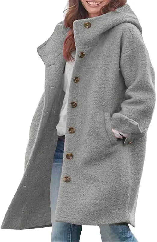 Wilhelmina | Women’s Hooded Long Teddy Coat