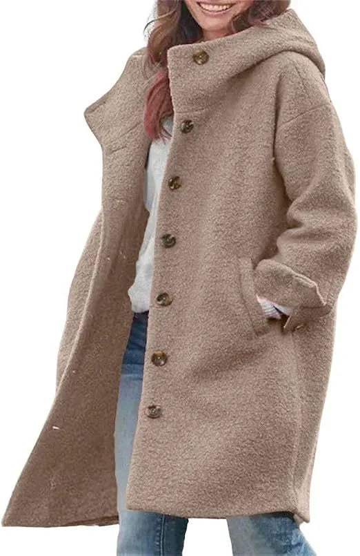 Wilhelmina | Women’s Hooded Long Teddy Coat