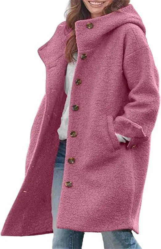 Wilhelmina | Women’s Hooded Long Teddy Coat