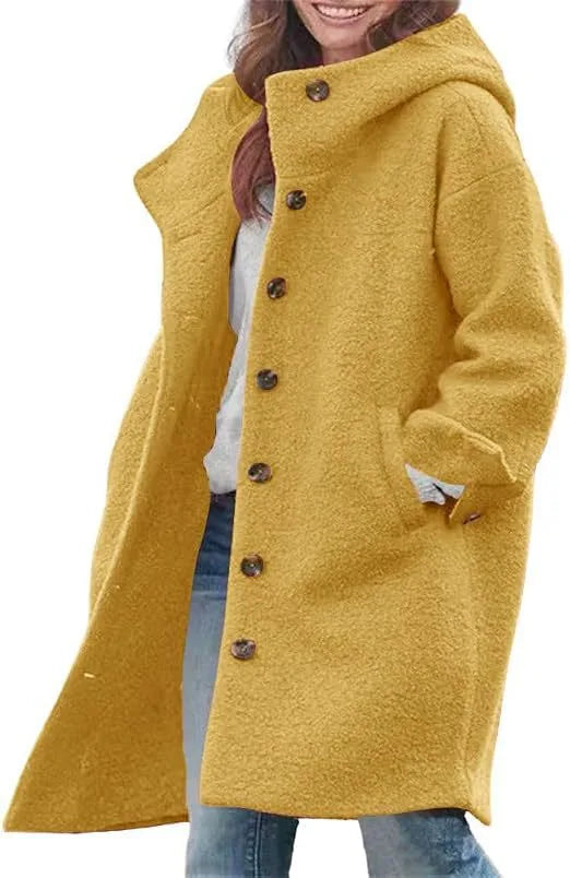 Wilhelmina | Women’s Hooded Long Teddy Coat