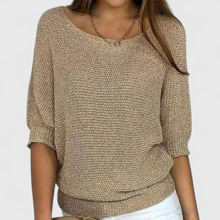 Marigold | Women's Off-Shoulder Batwing Knit Top
