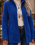 Delvine | Women's Zip Jacket with High Neck and Welt Pockets