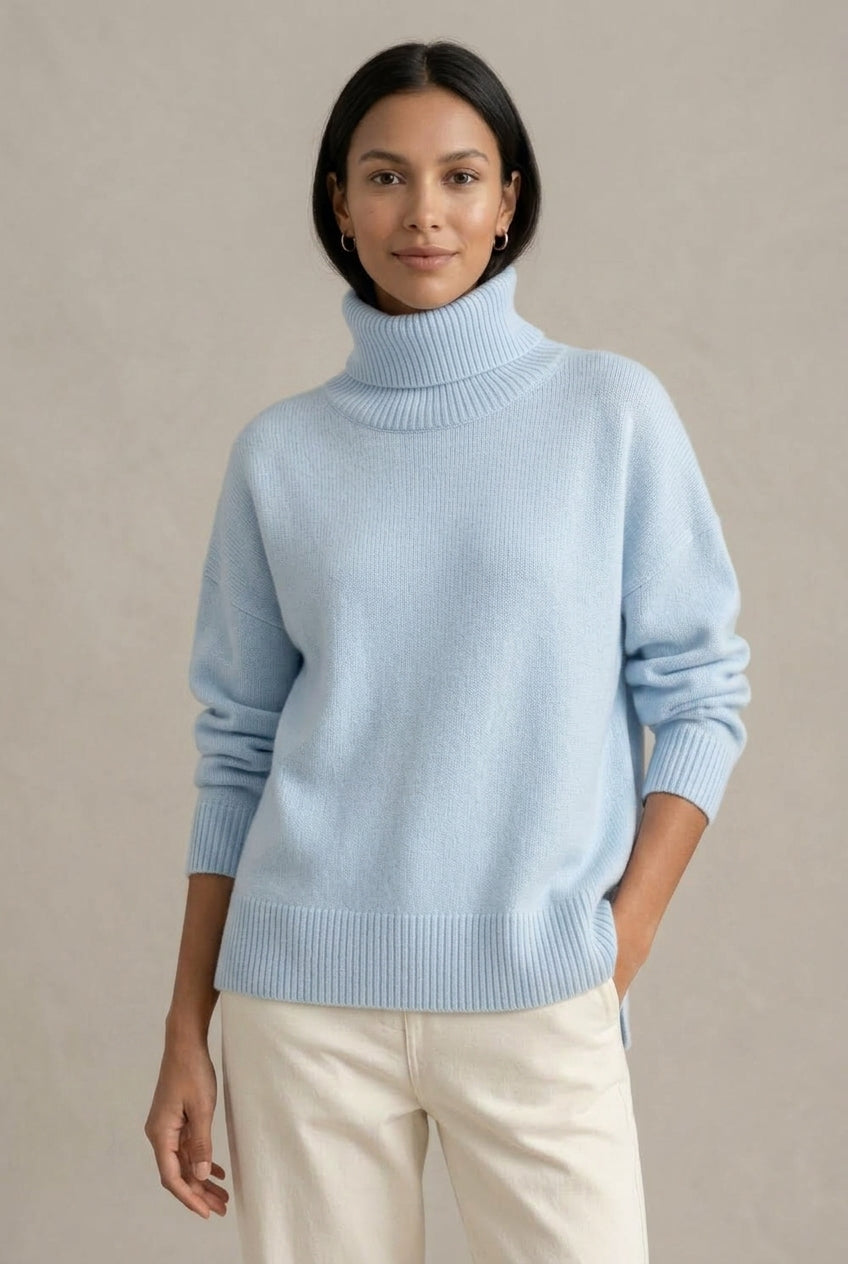 Wren | Women's Oversized Turtleneck Sweater with Ribbed Trim
