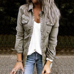 Marlow | Women's Fitted Denim Shirt Jacket with Chest Pockets