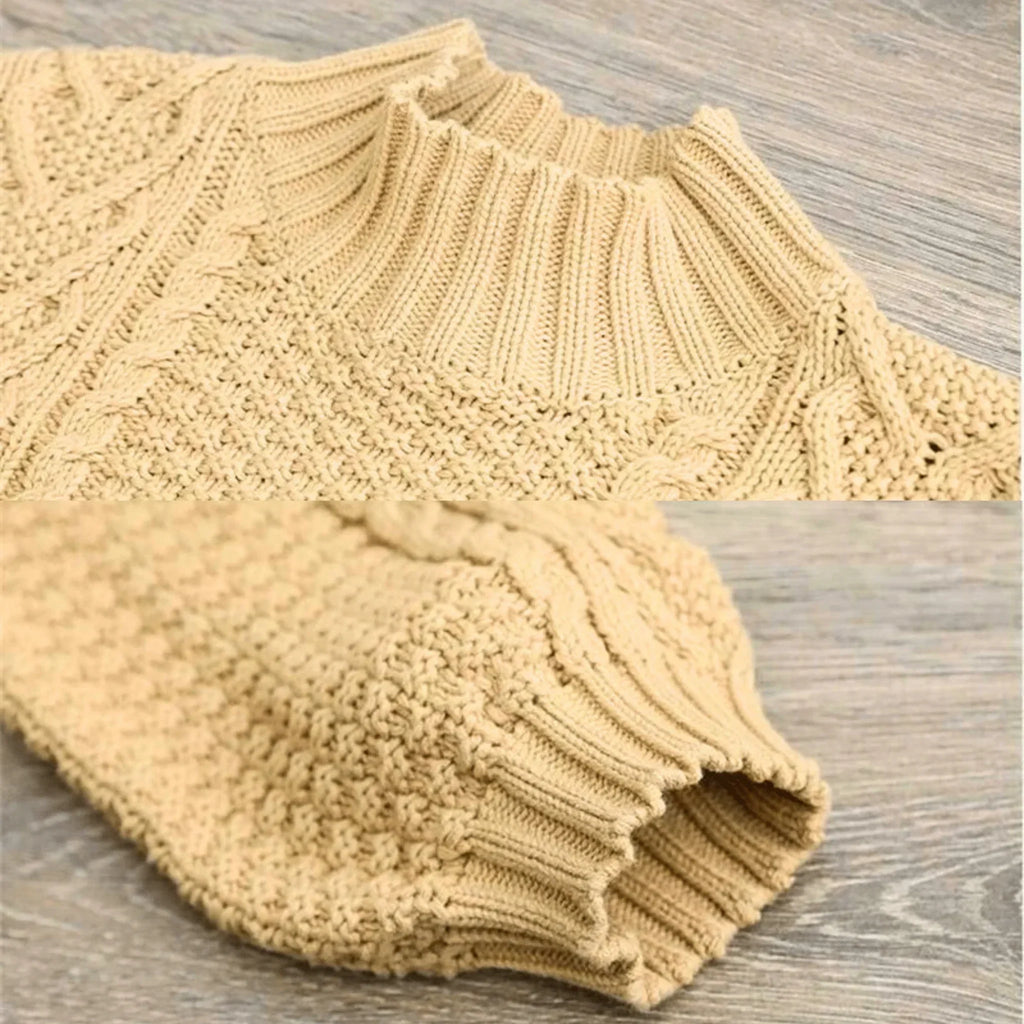 Brigitta | Women’s Mock Neck Chunky Cable Knit Sweater