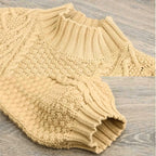 Brigitta | Women’s Mock Neck Chunky Cable Knit Sweater