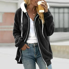 Isolde | Women’s Sherpa Fleece Zip Up Hooded Jacket