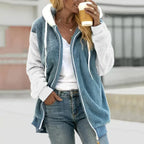Isolde | Women’s Sherpa Fleece Zip Up Hooded Jacket