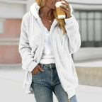 Isolde | Women’s Sherpa Fleece Zip Up Hooded Jacket