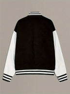 Helene | Women's Varsity Letterman Jacket with Contrast Sleeves