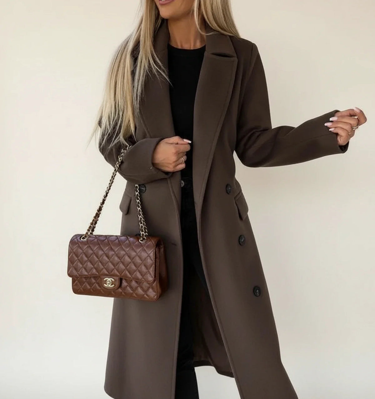 Celeste | Women's Double Breasted Belted Midi Winter Coat