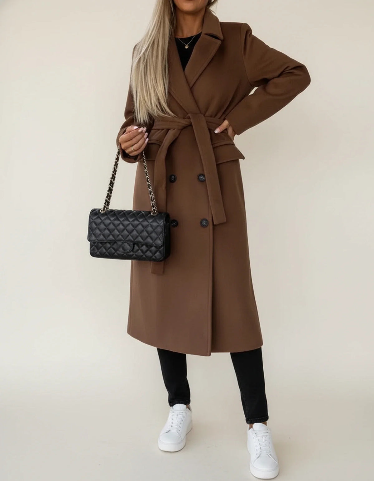 Celeste | Women's Double Breasted Belted Midi Winter Coat