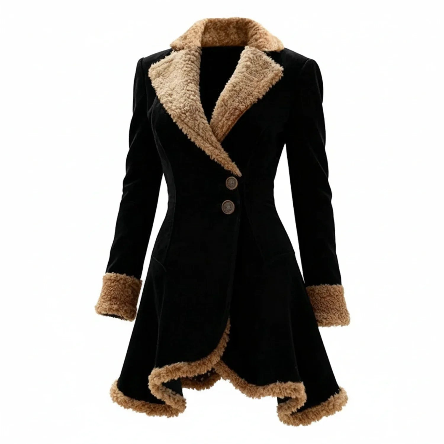 Bellamy | Women's Suede Fur Trim Fit-and-Flare Jacket