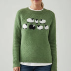 Wren | Women's Black Sheep Graphic Knit Pullover Sweater