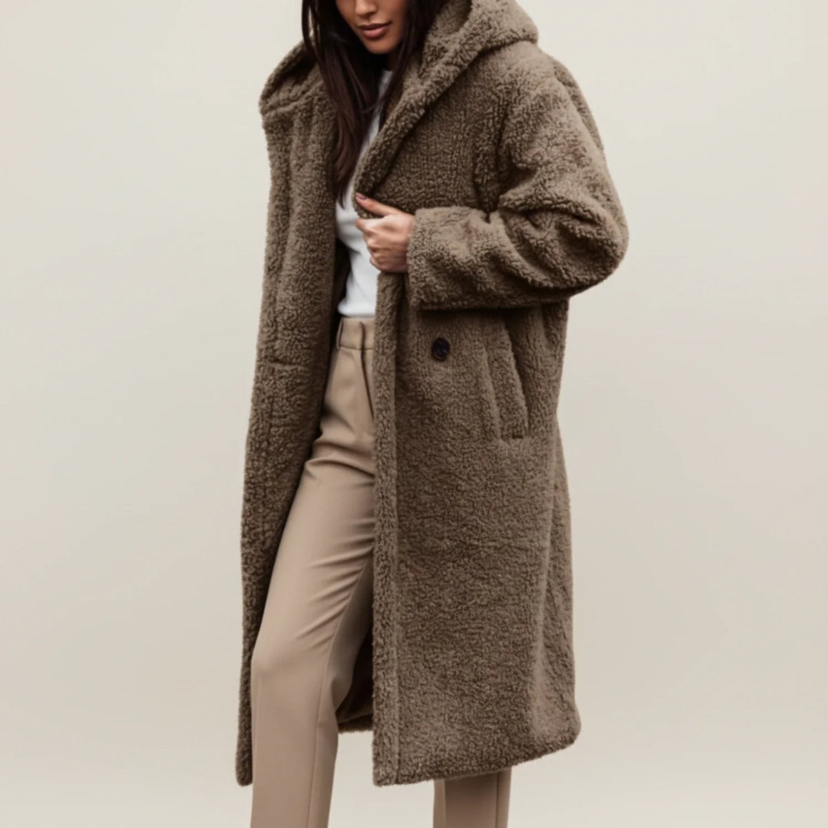 Odessa | Women's Long Hooded Teddy Winter Coat
