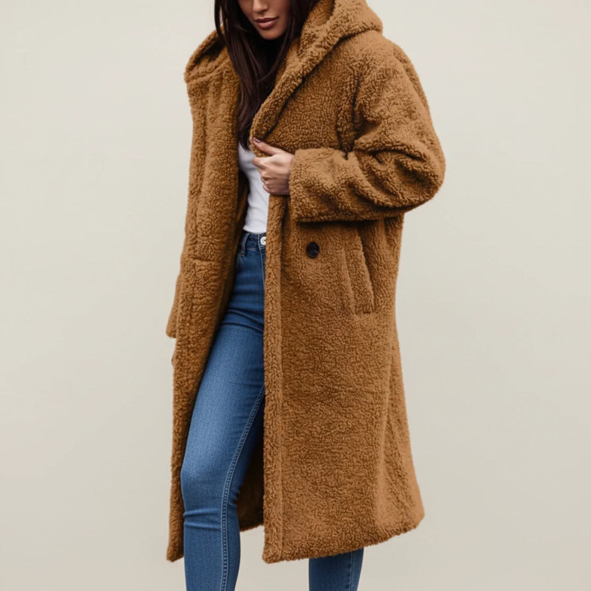 Odessa | Women's Long Hooded Teddy Winter Coat