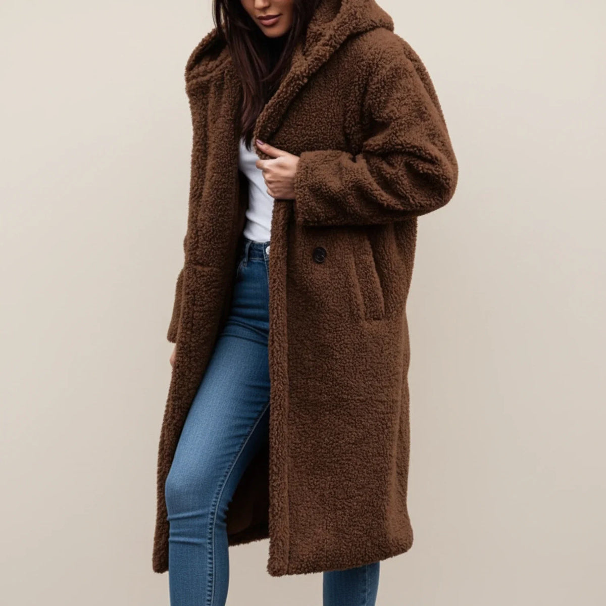 Odessa | Women's Long Hooded Teddy Winter Coat