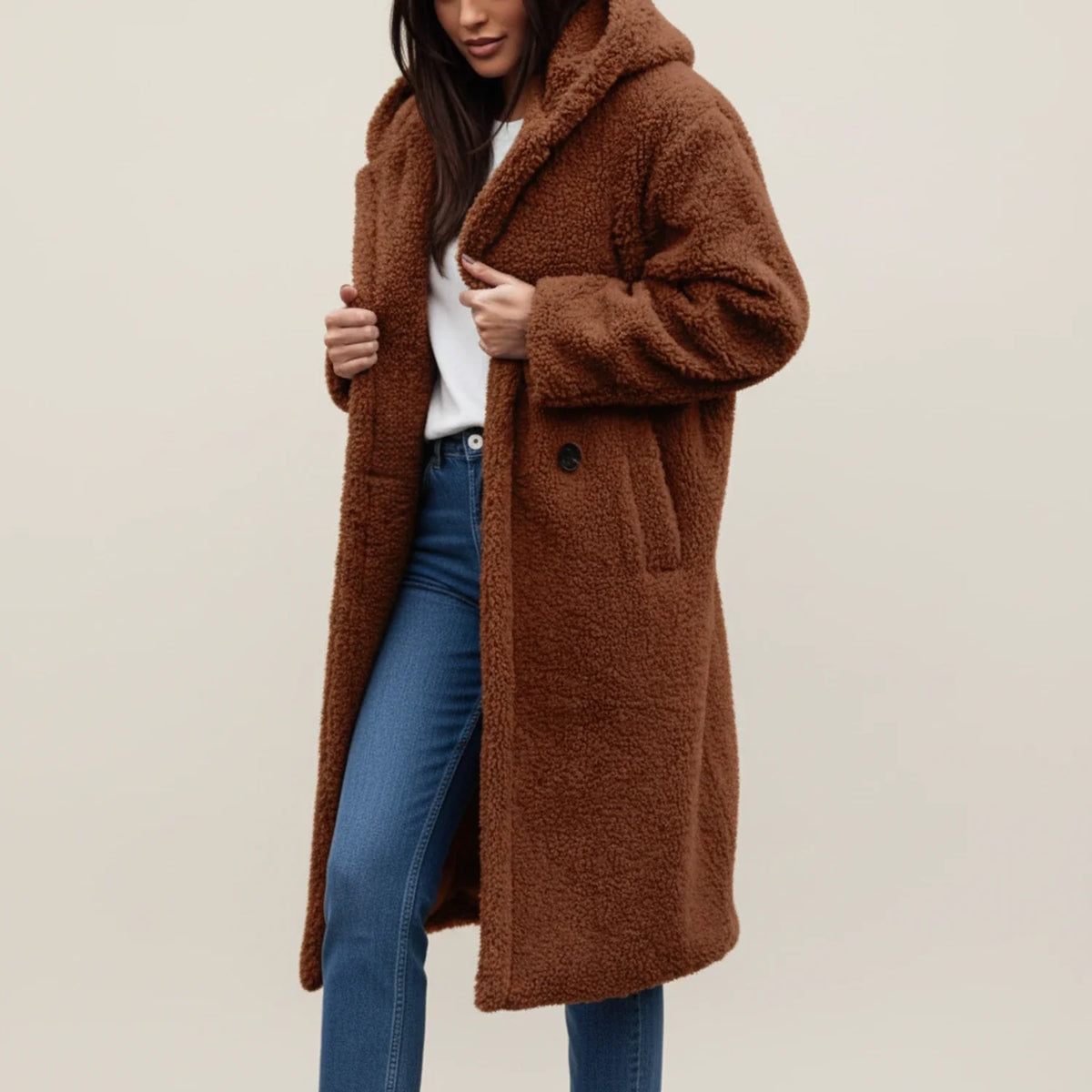 Odessa | Women's Long Hooded Teddy Winter Coat