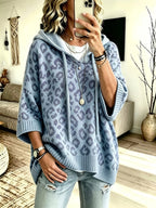 Verity | Women's Oversized Leopard Print Poncho Sweater