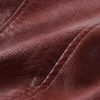 Ophelia | Women's Cropped Belted Biker Jacket in Faux Leather