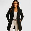 Wren | Women's Notch Lapel Coat with a Long, Button-Front Silhouette