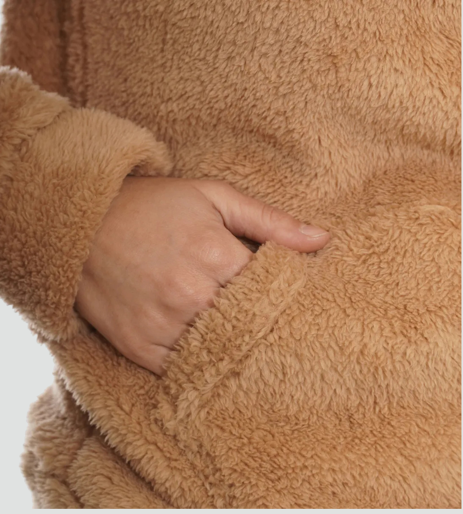 Amara | Women's Fuzzy Fleece Pullover Hoodie with Kangaroo Pocket