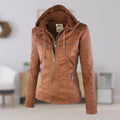Adelina | Women's Zip-Front Faux Leather Jacket