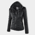 Adelina | Women's Zip-Front Faux Leather Jacket