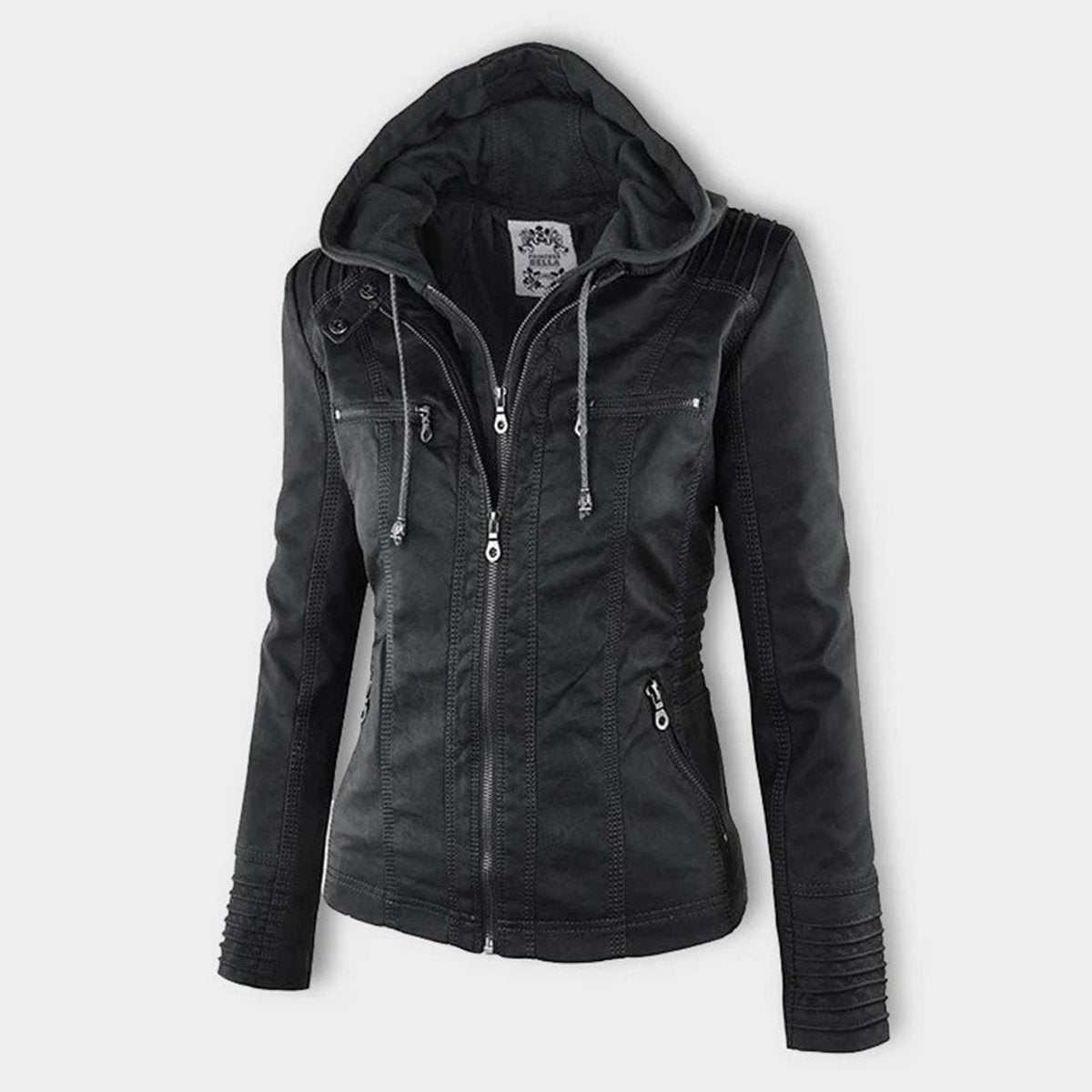 Adelina | Women's Zip-Front Faux Leather Jacket
