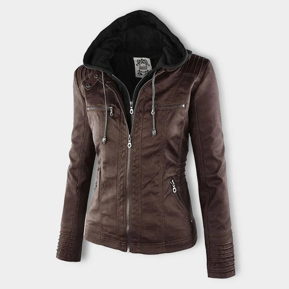 Adelina | Women's Zip-Front Faux Leather Jacket