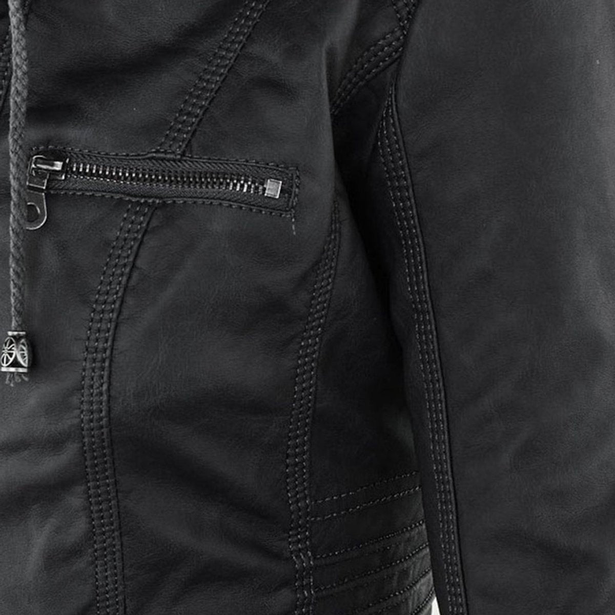 Adelina | Women's Zip-Front Faux Leather Jacket