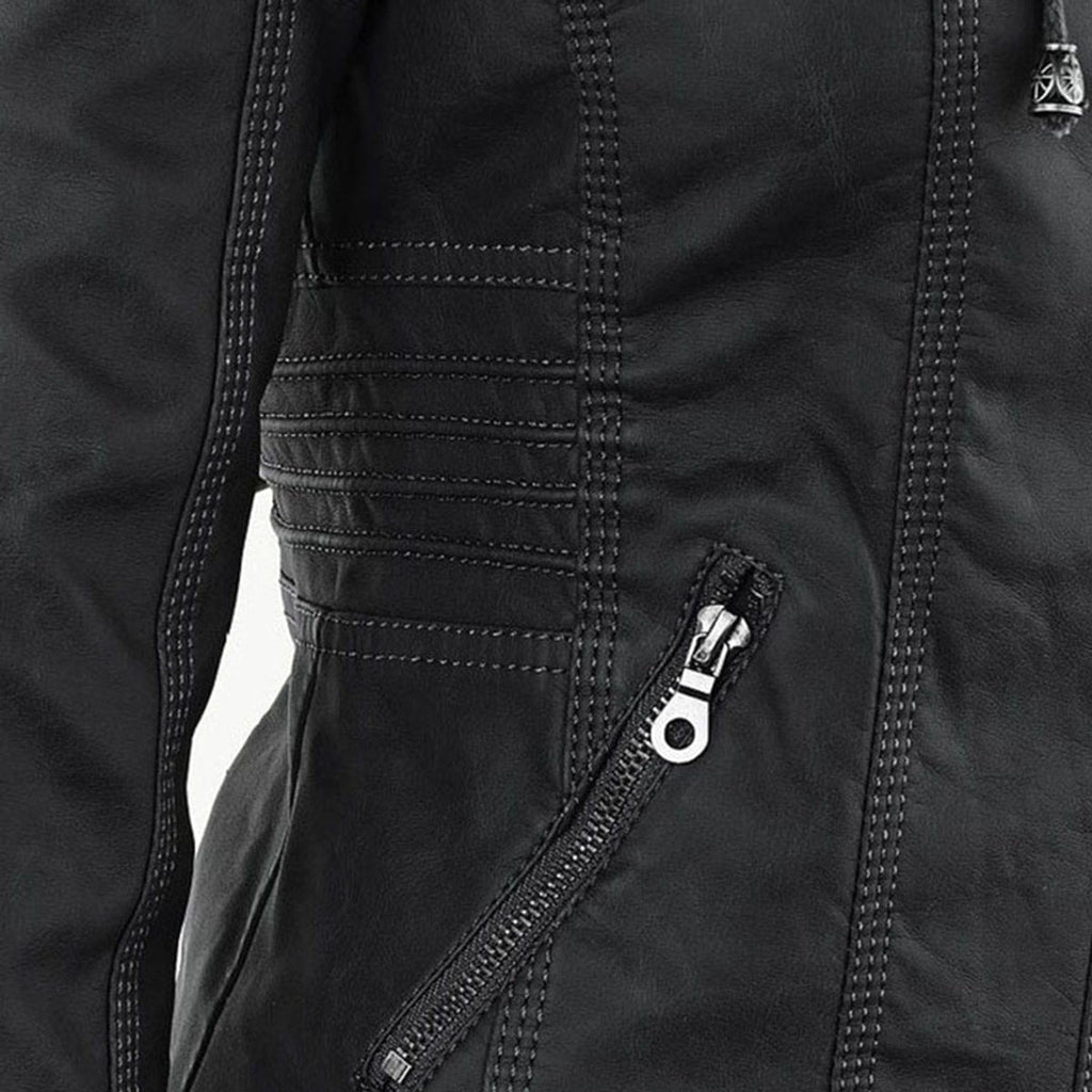 Adelina | Women's Zip-Front Faux Leather Jacket